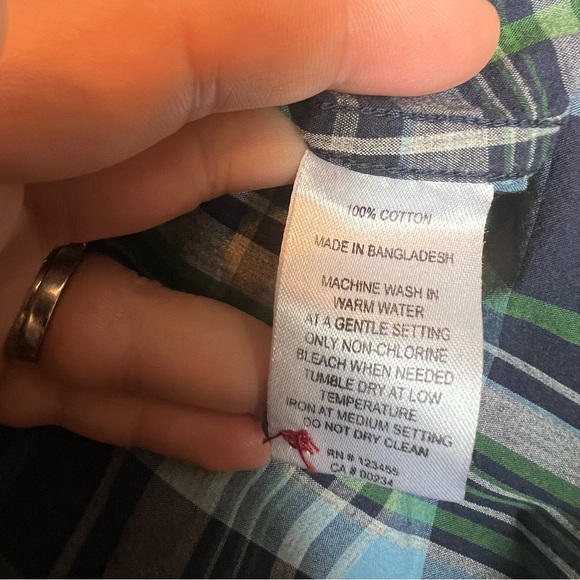 Men’s Size L Cotton Plaid Shirt Hudson North - Picture 6 of 6